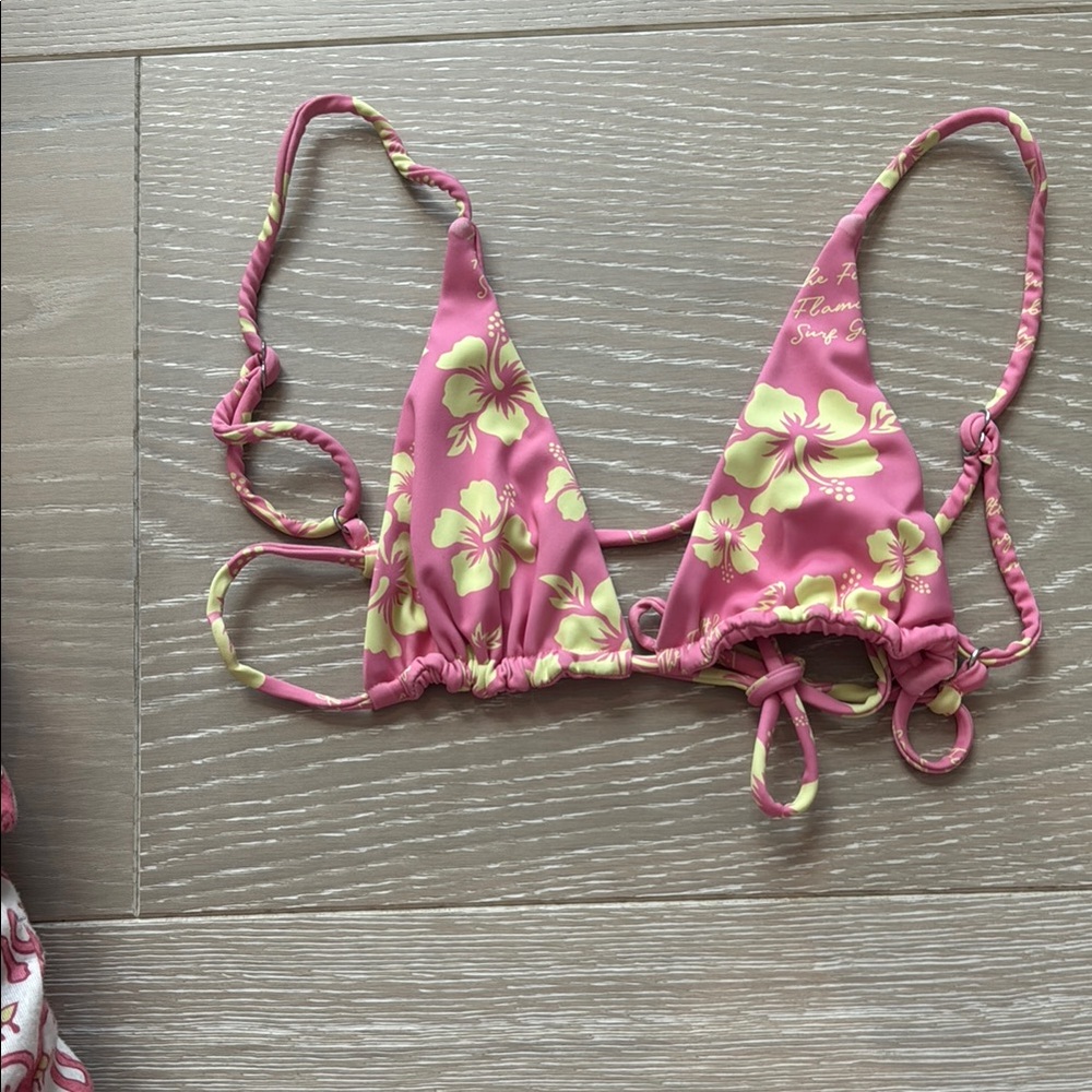 Floral Pink Bikini Top